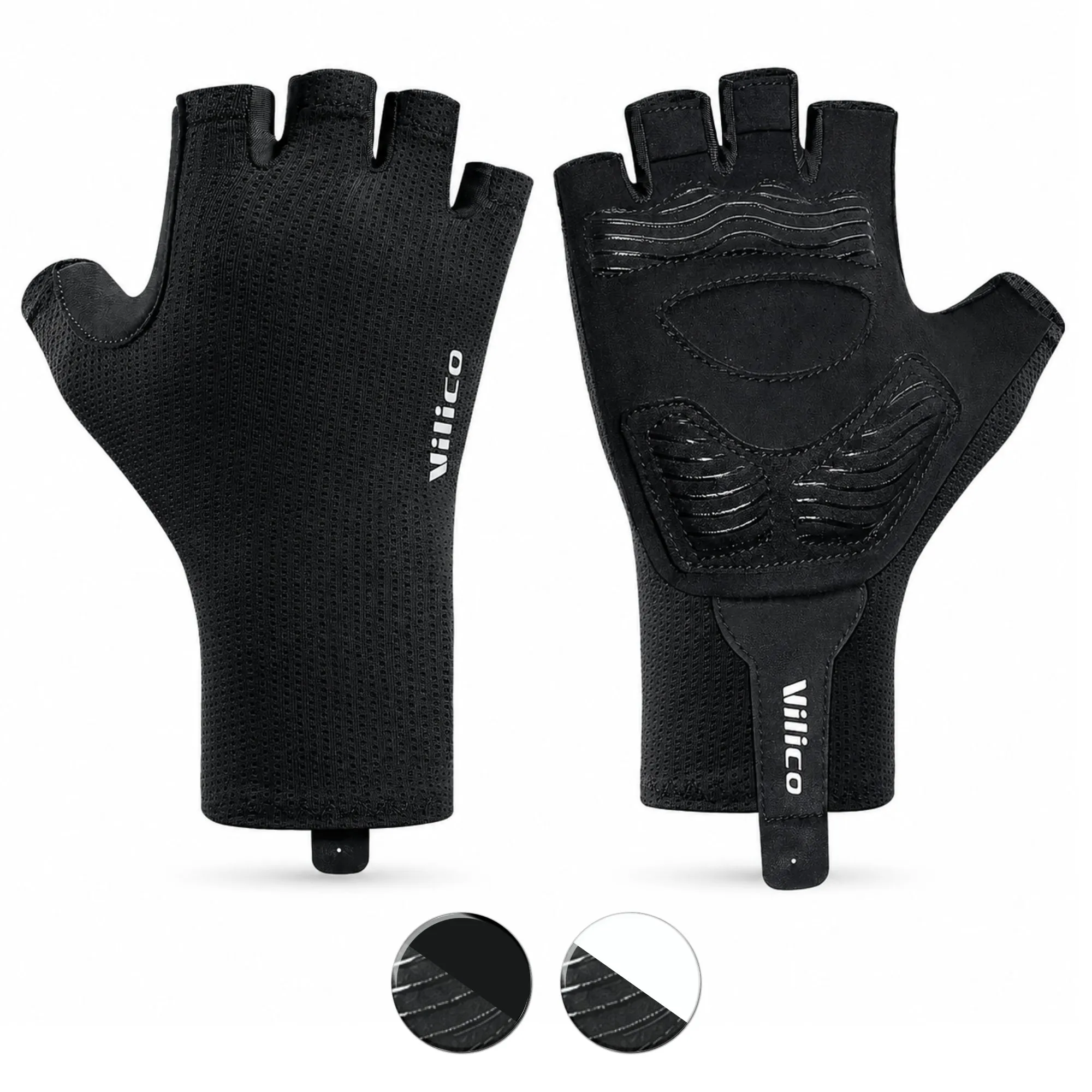 LUVA DE CICLISMO AERO MEIO DEDO MESH A0106 - Imagem 4