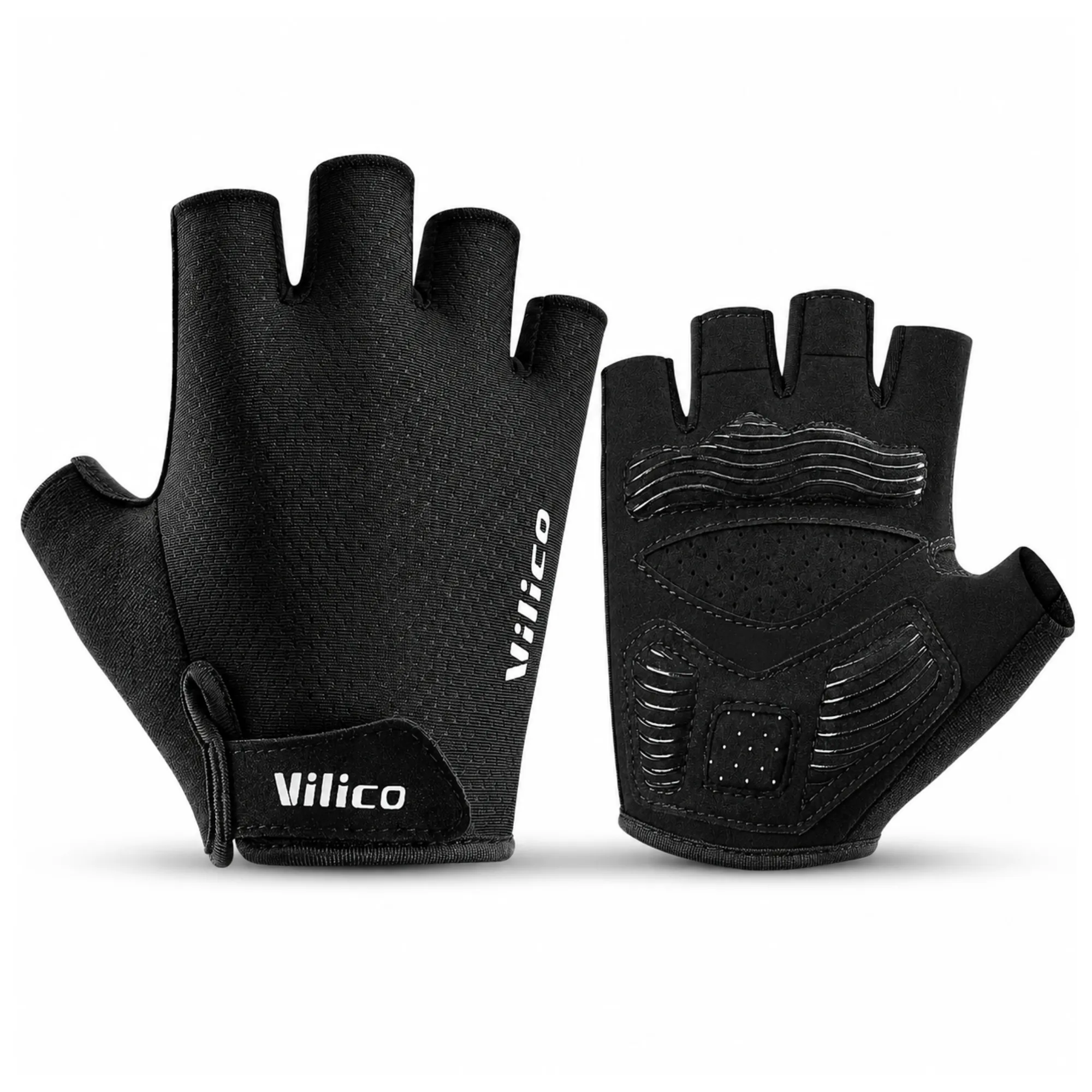 LUVA DE CICLISMO MEIO DEDO MESH GRIP SILICONE A0151 - Imagem 5