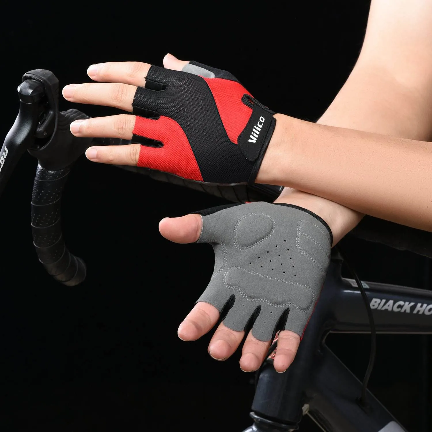 LUVA DE CICLISMO MEIO DEDO MESH A0123 - Imagem 3