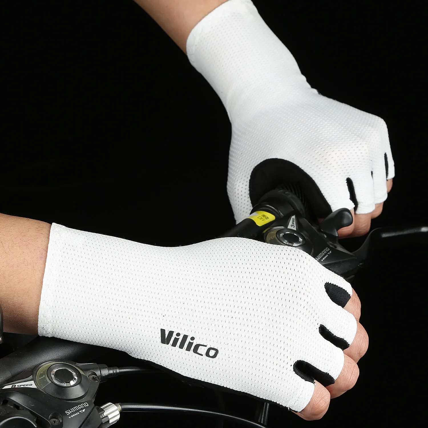 LUVA DE CICLISMO AERO MEIO DEDO MESH A0106 - Imagem 2
